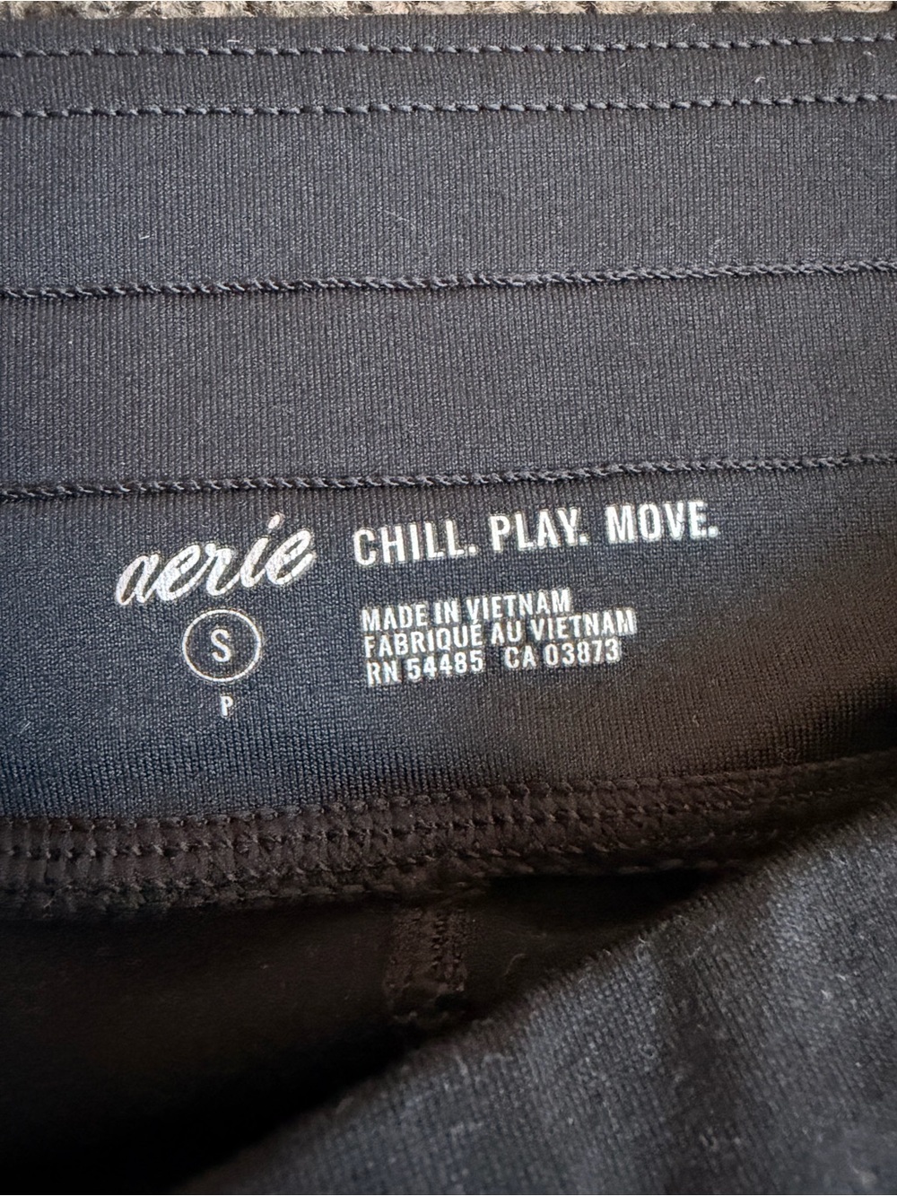 Aerie Chill Play Move Jogger Leggings Charcoal Black S - EUC - Picture 2 of 4
